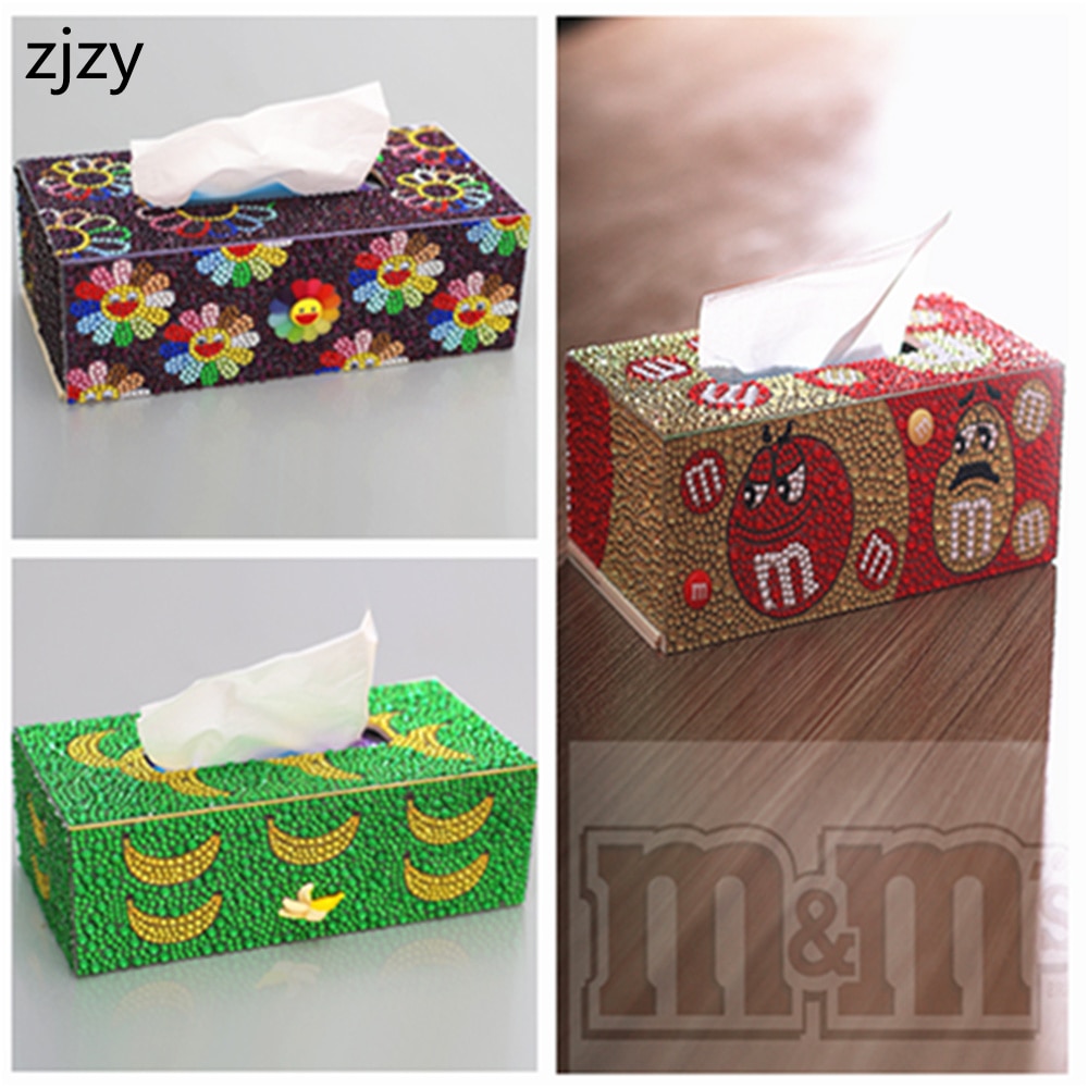 Diamond Embroidery Tissue Box 5D DIY Handmade Diamond Painting Mosaic Home Wedding Decoration Crafts