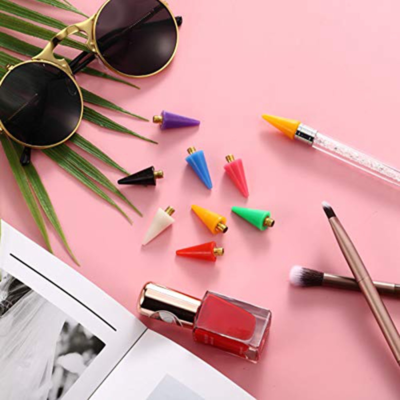 16 Pieces Nail Rhinestones Picker Replacement Head Tips For Nail Dotting Pen To Pick Up Nail Gem Jewelry