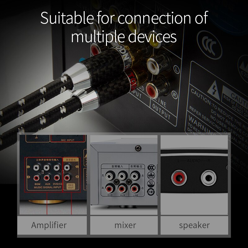 Todn rca-kabel hifi stereo 3.5mm to 2 rca lydkabel aux rca-stik 3.5 y splitter til forstærkere lyd hjemmebiografkabel rca