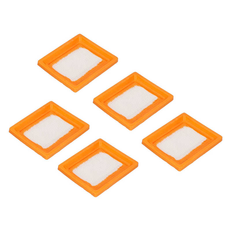 Cartucho de filtro de aire plano para cortacésped, elemento de filtración, paquete de 5 para generador de carburador para lavadora