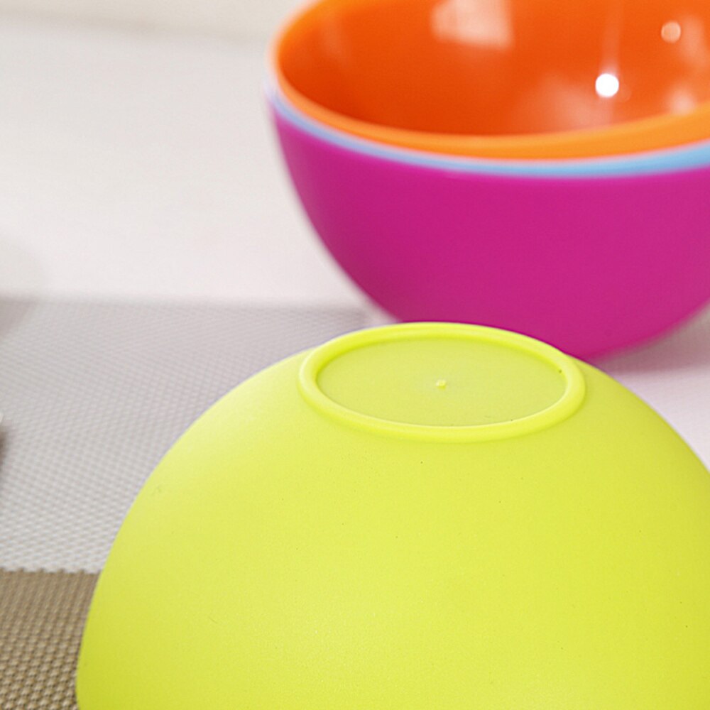 4 Stuks Kom Multifunctionele Ronde Kleurrijke Lichtgewicht Plastic Servies Servies Voor Kinderen Kinderen