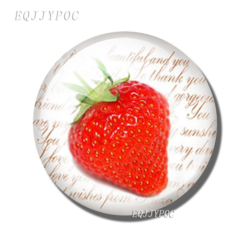 Fruit En Groente Koelkast Sticker Magnetische Avocado Perzik Tomaat Aardbei Orange Magneet Baby Onderwijs Home Decor: Strawberry