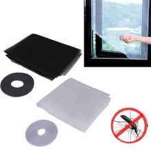 Diy Zelfklevende Sticker Venster Mesh Deur Gordijn Snap Netto Guard Mosquito Fly Insect Insect LO88