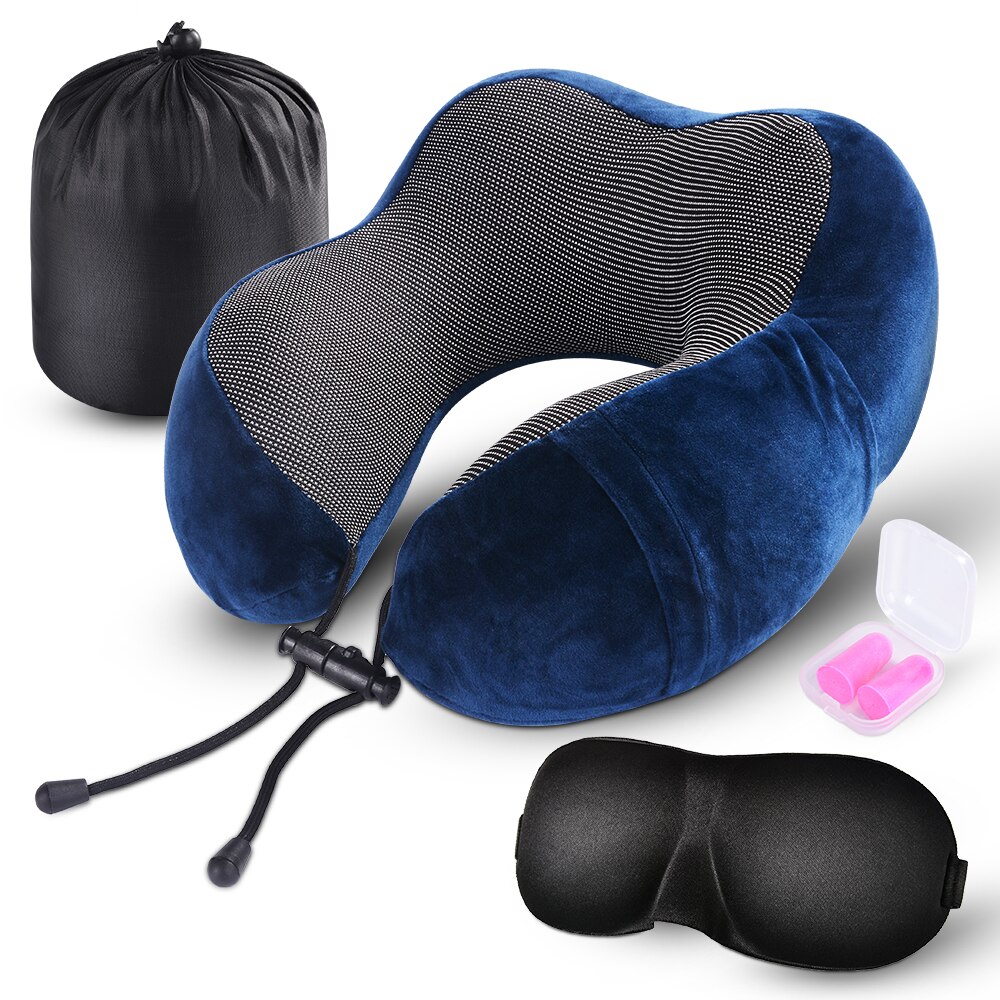 Memory Foam Neck Pillows U Shaped Soft Slow Rebound Space Travel Pillow Solid Neck Cervical Healthcare Bedding