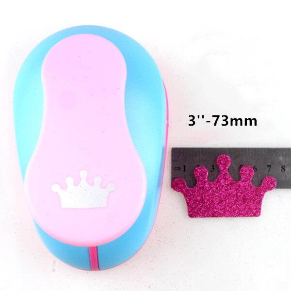 (5/8",1",1.5",2",3") King Crown craft punch paper cutter eva foam scrapbooking princess decoration hole puncher: 1pc 73MM