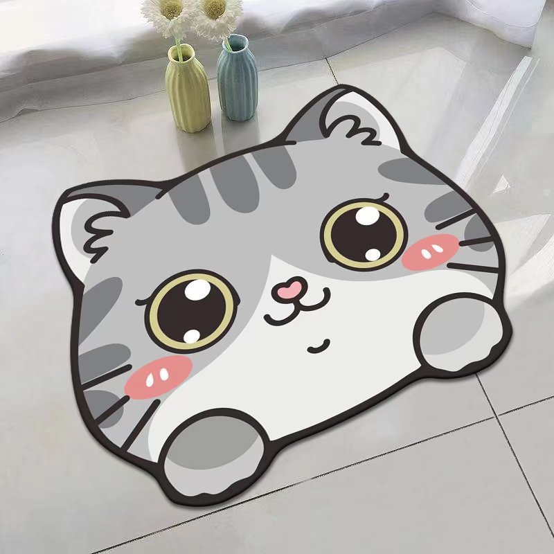 Panda Cartoon Hond Patroon Zachte Kussen Badmat Quick Dry Super Absorberende Non-Slip Badkamer Tapijt Diatomeeën Modder Tapijten waterdicht