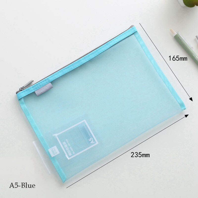 Presentation Folder Clear Grid File bag Portable Pen bags Office organizers File folder A4,A5,A6 file organizer with zipper