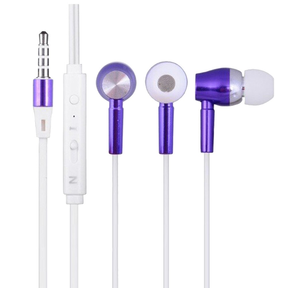 Bedrade Koptelefoon Met Microfoon 3.5Mm In-Ear Super Bass Stereo Oordopjes Unieke Lichtgevende Headset In Voorraad 24: Purple