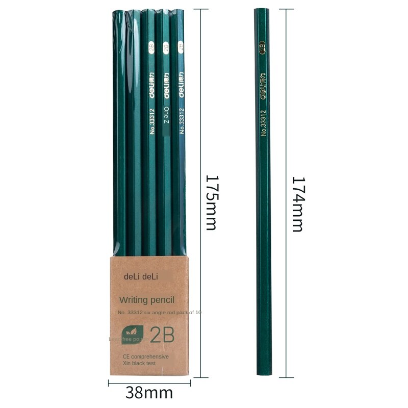 Exam Pencil Writing Drawing Painting Sketch Dedicated Write Pencil Security Logs 2B/HB/2H Hexagonal Rod Stationery Supplies