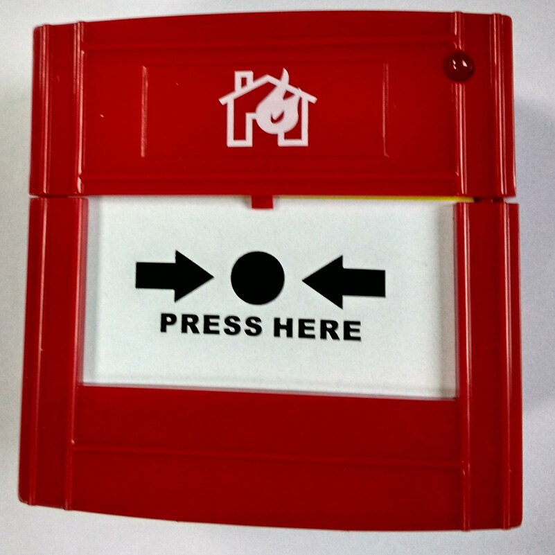 5pcs/Lot CJ-SB106 2 wire Fire Alarm button Conventional Manual Call Point Easy to press in emergency condition Reset by key