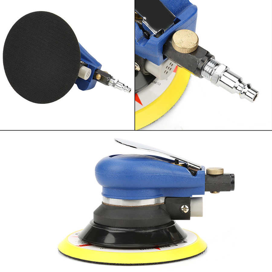 AT-980 Air Random Orbital Sander Round Polisher Pneumatic Hand Sanding Tool