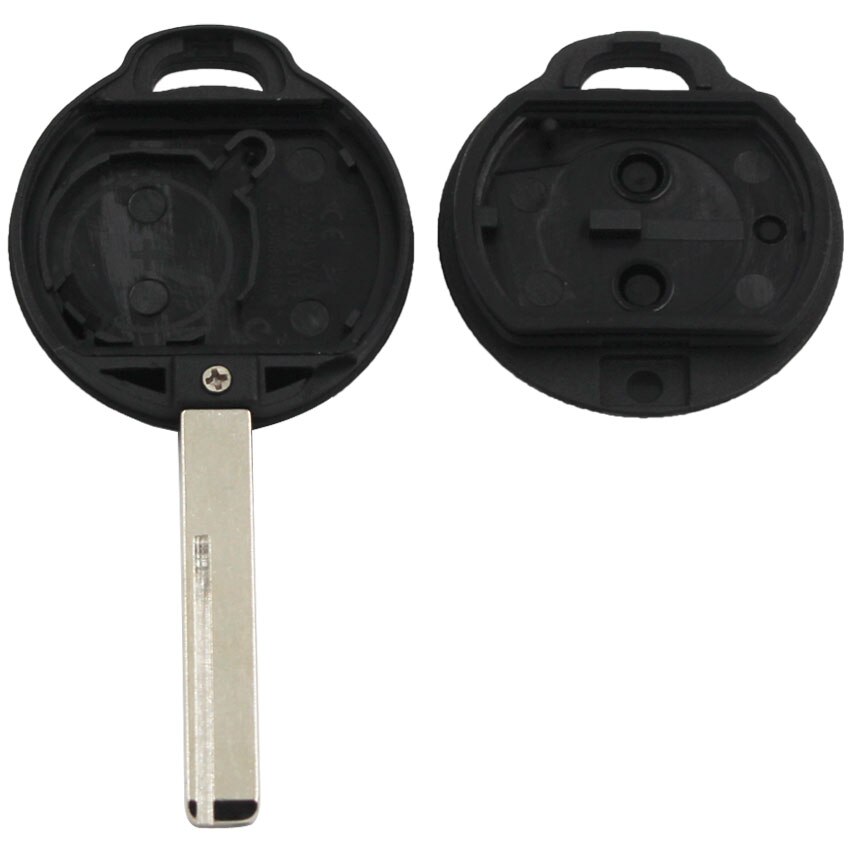 Recambio de 2 botones para mando a distancia de coche, carcasa para Mitsubishi Colt Warior Carisma Spacestar con cuchilla sin cortar,