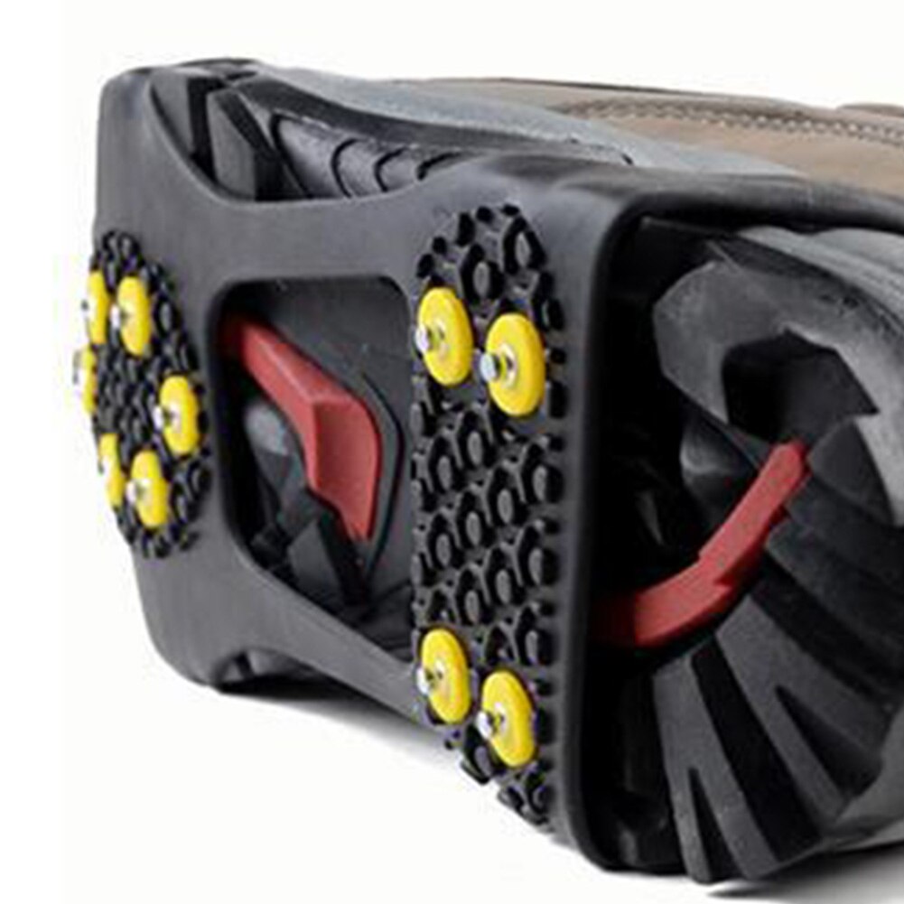 10 Nieten Anti-Schleudern Schnee Eis Klettern Schuh Spikes Griff Steigeisen Stollen Überschuhe Winter Warme draussen Steigeisen neue