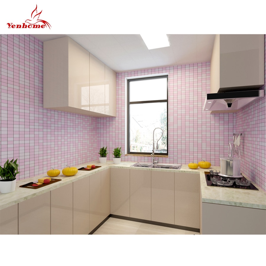 Keuken Backsplash Tegels Pvc Mozaïek Behang Badkamer Waterdicht Muurstickers Zelfklevende Contact Papier Pvc Vinyl Home Decor