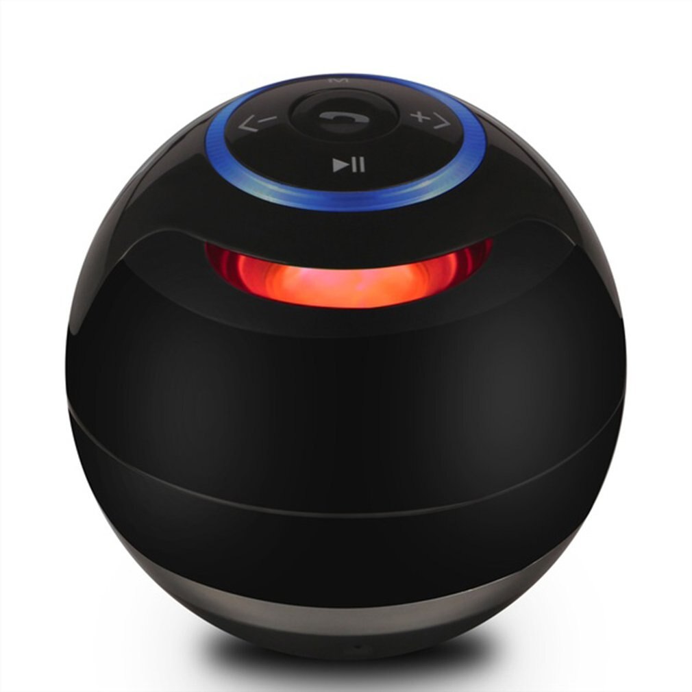 Ball Bluetooth Speaker With LED Light Portable Wireless Mini Speaker Subwoofer With Mic FM Multicolored Ball with Light Speaker