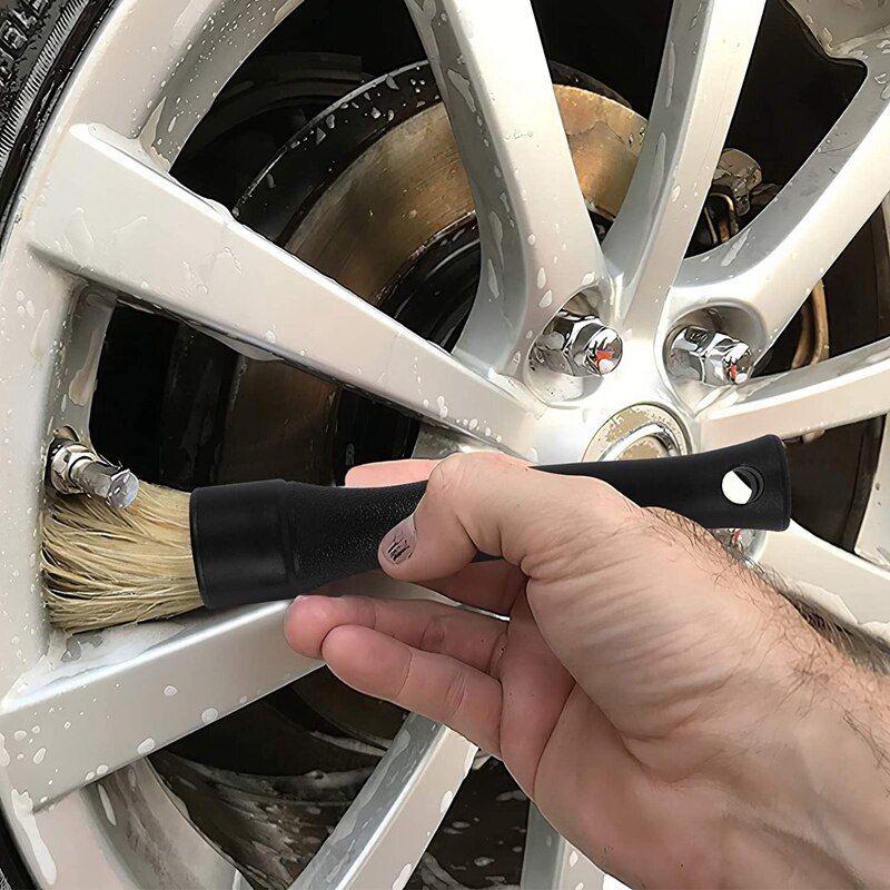 2 Pcs Car Detailing Brush Kit Auto Detail Brush Set Interior Exterior Detailing Supplies For Cleaning Air Vent