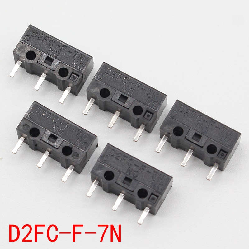 5 Stks/partij Authentieke Muis Micro-schakelaar D2FC-F-7N Muisknop Vreten D2FC-E-7N D2FC