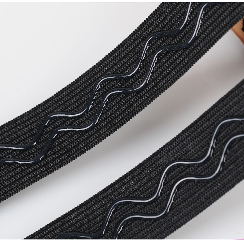 2m witte zwarte antislip elastische bh-banden, doe-het-zelf naaiband, kledingflex naaimateriaal voor rok, broek, ondergoed