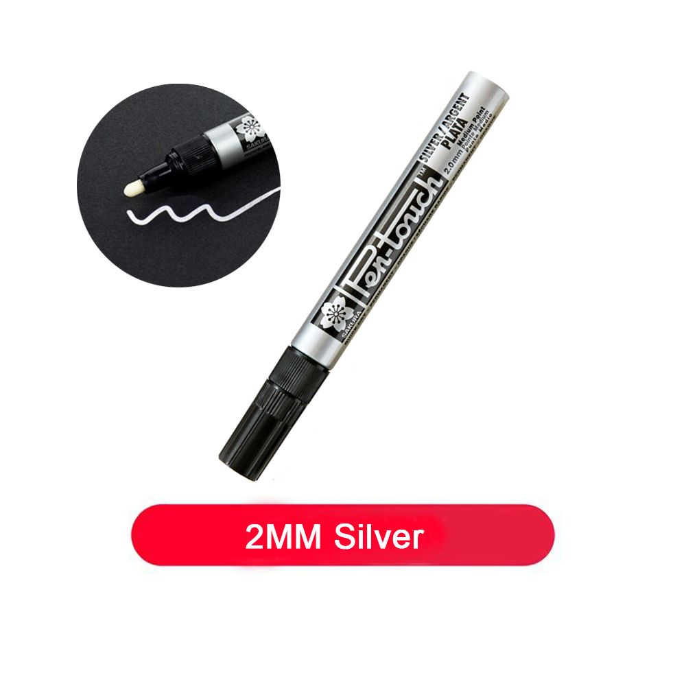 Rotulador líquido cromado a prueba de decoloración, herramienta de arte de pintura pintada a mano, Album DIY: silver-2mm