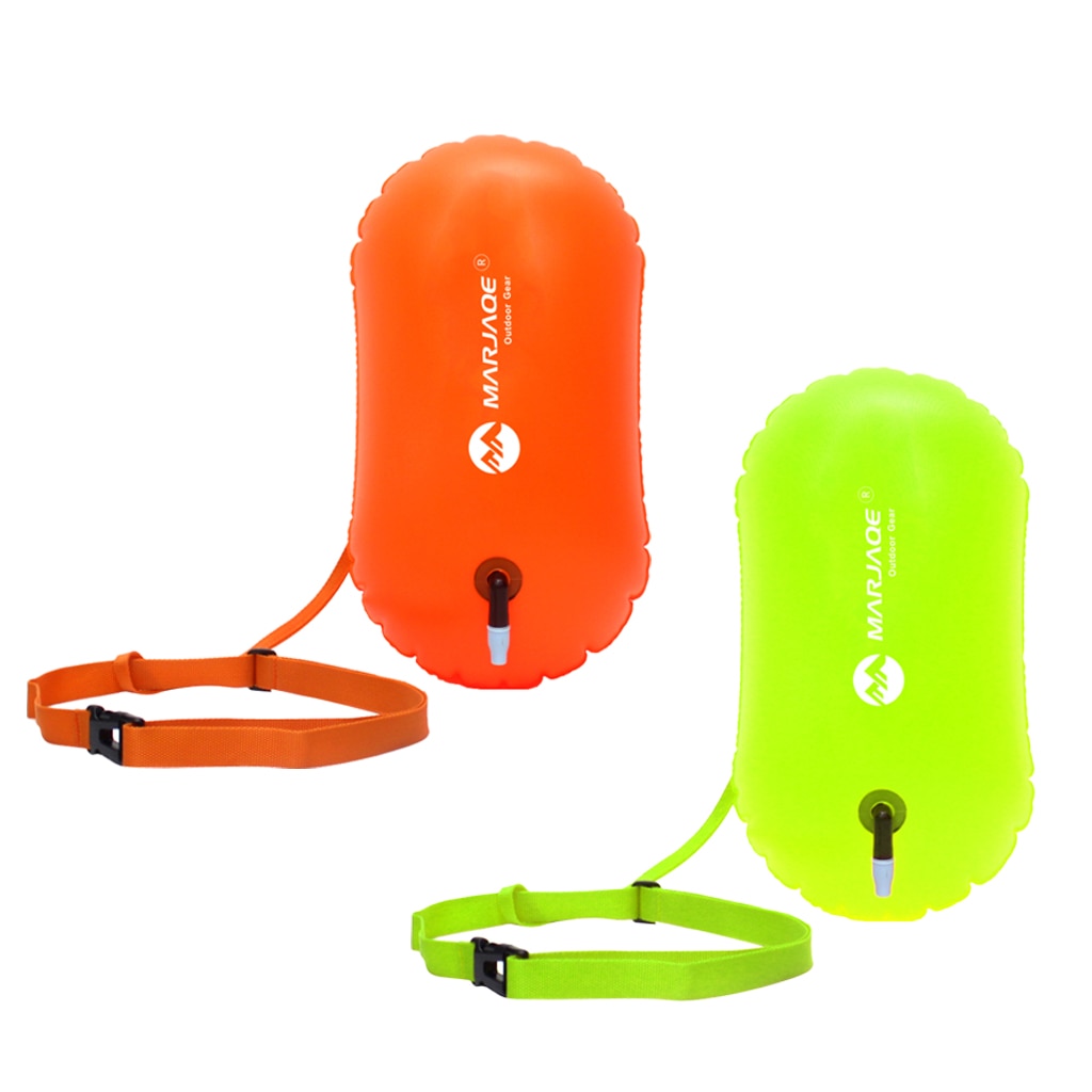 2Pcs Swim Bubble Swim Device Upset Inflated Buoy Safety Float for Wild Swimming Kayaking Surfing Paddling and Water Sports