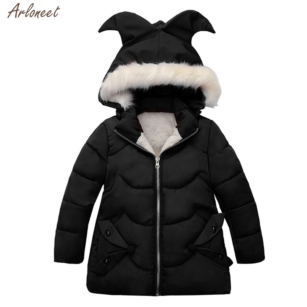 Manteaux d'hiver épais Zip pour enfants filles | Sweat à capuche , manteaux et hauts, vêtements d'extérieur,: Black / 24M