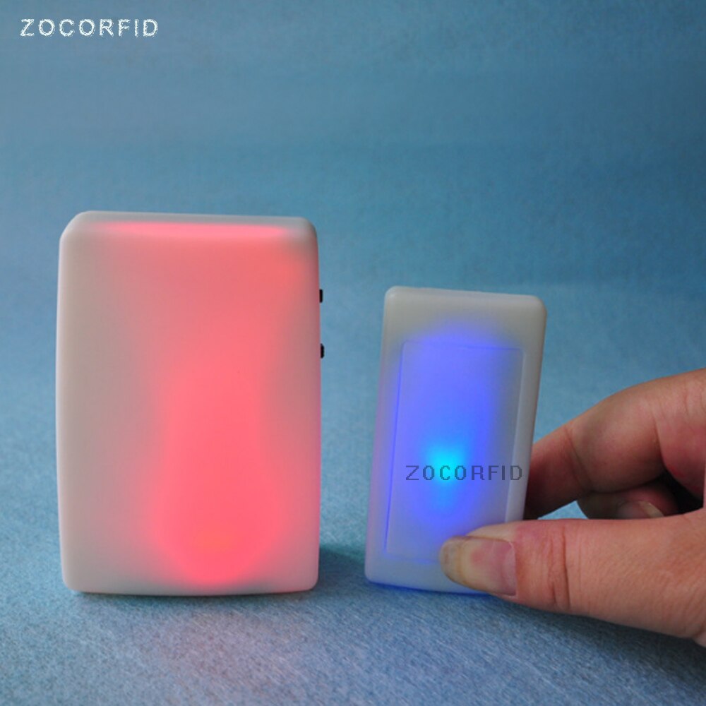 Zaklamp Deurbel Draadloze Deurbel Ontvanger Deurbel Afstandsbediening Knop 7 Kleuren Zaklamp