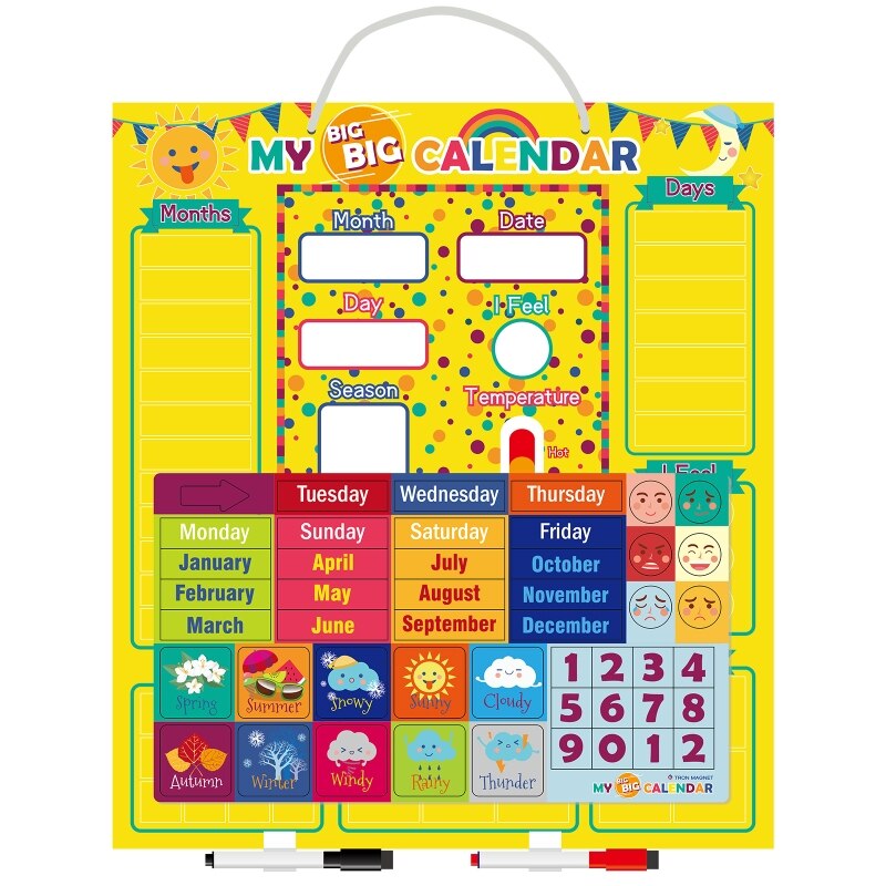 Weer Kalender Magnetische Board Ontwikkeling Leren Verlichting Kinderen Speelgoed