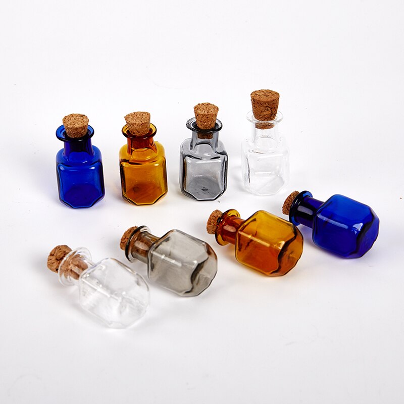 10Stck Mini Glas Flaschen Kleine Fläschchen Kork Glas Multi Nutzung Kork Glas Neue