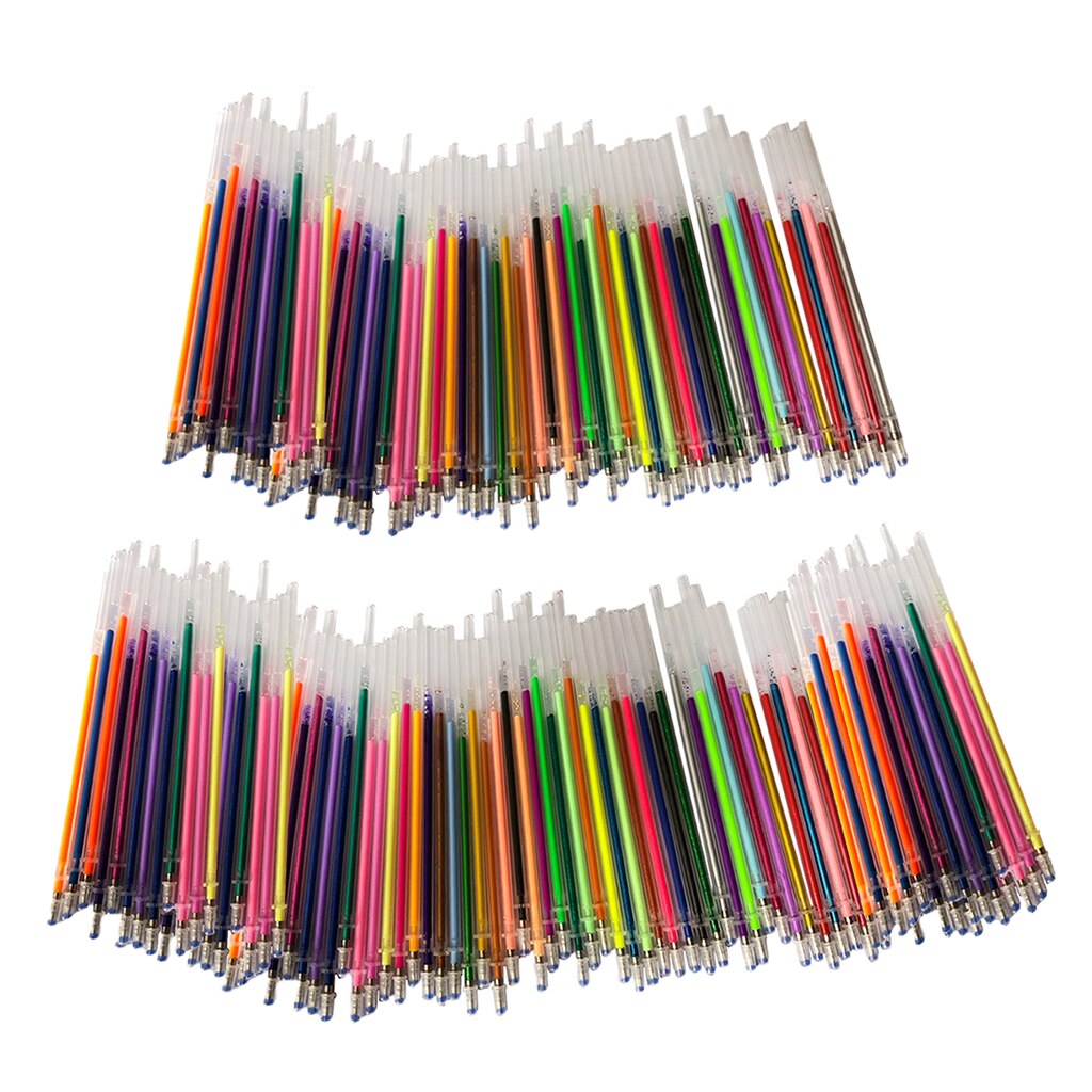 Highlighter Ink Gel Pen Refills , 60/100 Color 0.8mm,No Duplicates,More Ink Than