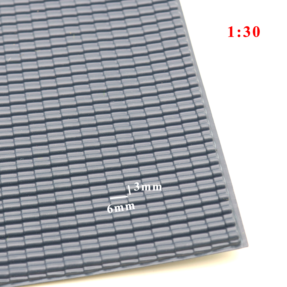 PVC sheet tile roofs HO n scale model building material in size 210x300mm for architecture layout: scale 30