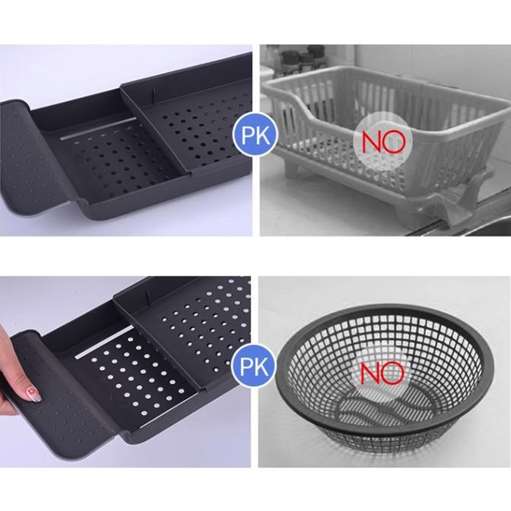 Drain Telescopic Bathtub Rack, Bathroom, Plastic Bath Basin Rack, Bathtub Tray, Kitchen Sink, Bath And Storage Rack