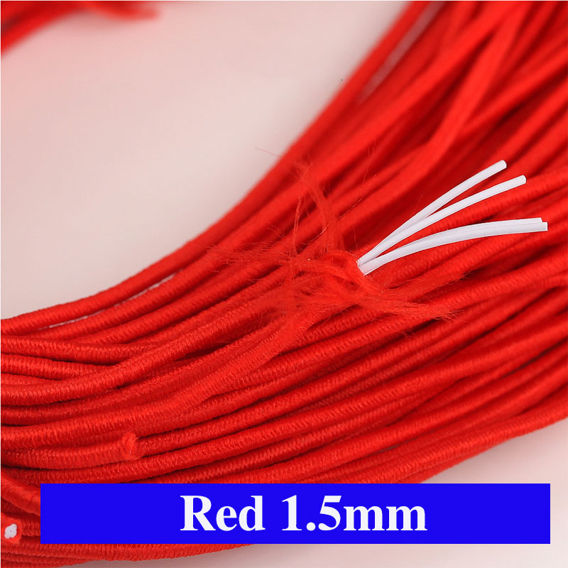 Cuerda elástica fuerte de 1,5mm, banda elástica colorida de , cordón de goma para costura DIY, joyería, manualidades, accesorios: Cobre envejecido / 1,5 m