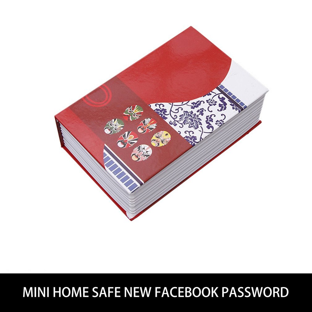 Safe Deposit Box Mini Home Storage Box Safe Cabinet Craft Book Password Key Box Insurance Box: Facebook password