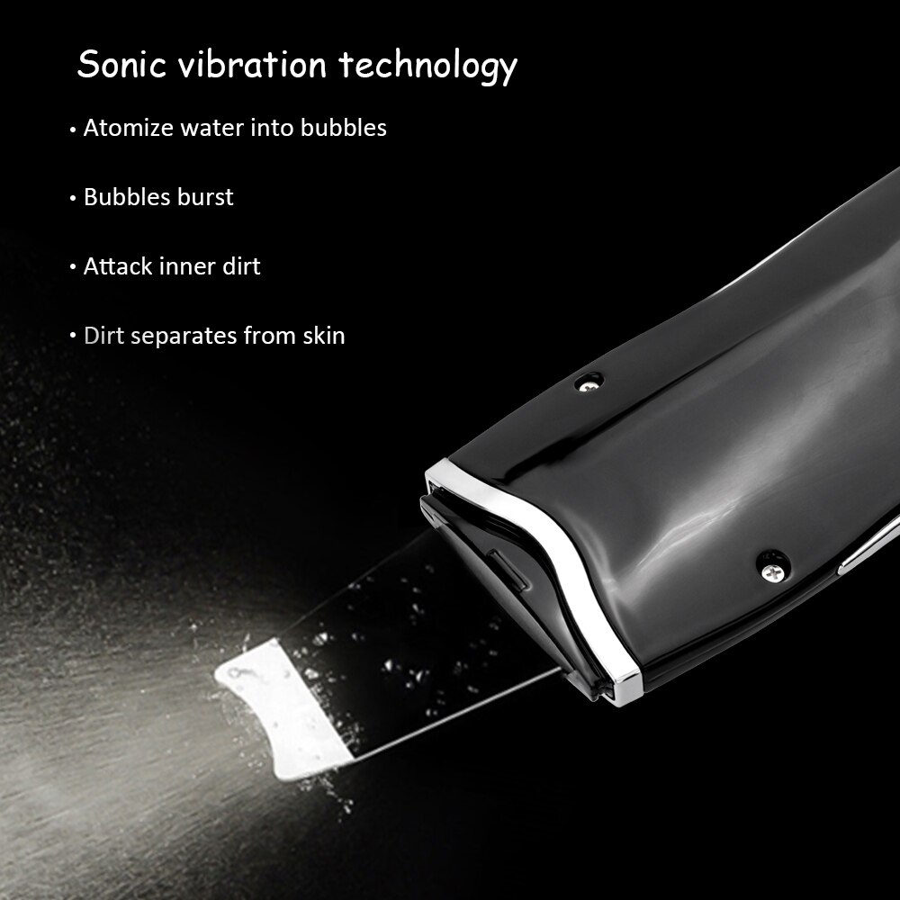 Máquina do purificador da pele ultra-sônica profunda rosto pá de limpeza máquina peeling pá facial remover cravo poros mais limpo rosto