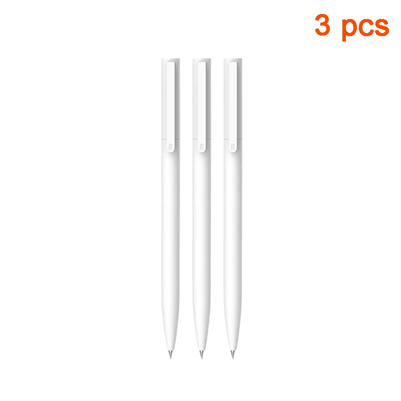 Originele Xiaomi Gel Pen Druk 0.5Mm Ondertekening Premec Glad Zwitserland Refill Mikuni Japan Inkt Zwart Refill: 3 piece