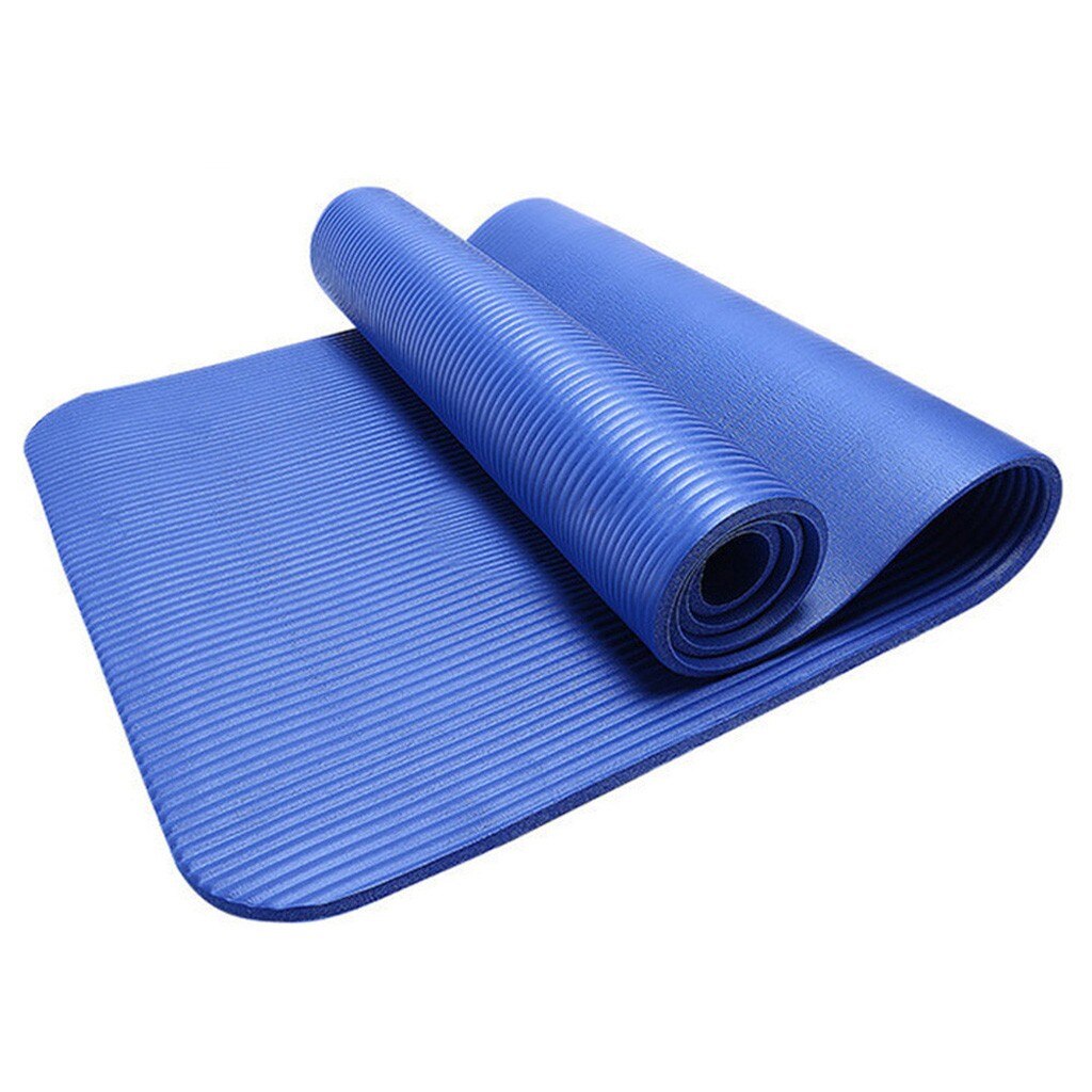 183 x 55 yogamattor träningsdyna tjocka halkfria hopfällbara gym fitness matta pilates utomhus träning inomhus gym träning fitness matta