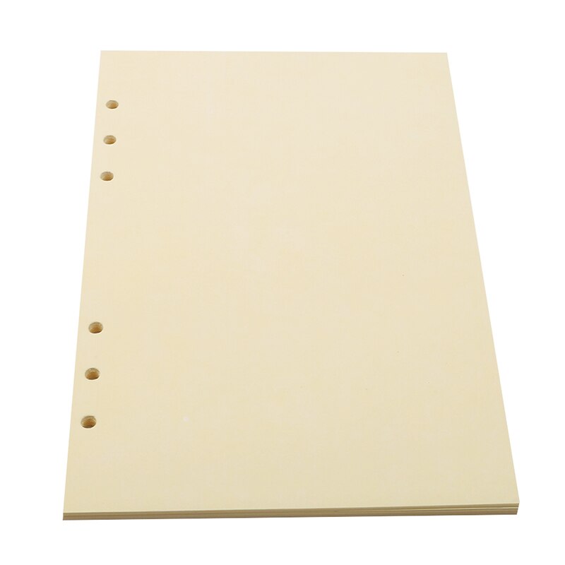 6 Holes Loose Leaf Notebook Spiral Planner Refill Inner Paper A5 Pages Blank Grid Line To Do List For Filofax: yellow