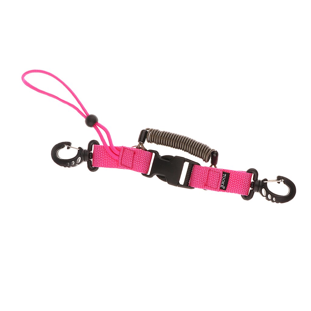 Adult Coiled Lanyard Spring Coil with Snap Hook Snap Hook, Diving: Pink C