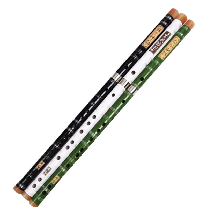 Kinesisk bambu flöjt tvärgående bambu flauta träblås musikinstrument dizi 3 färg bra röst panflöjt