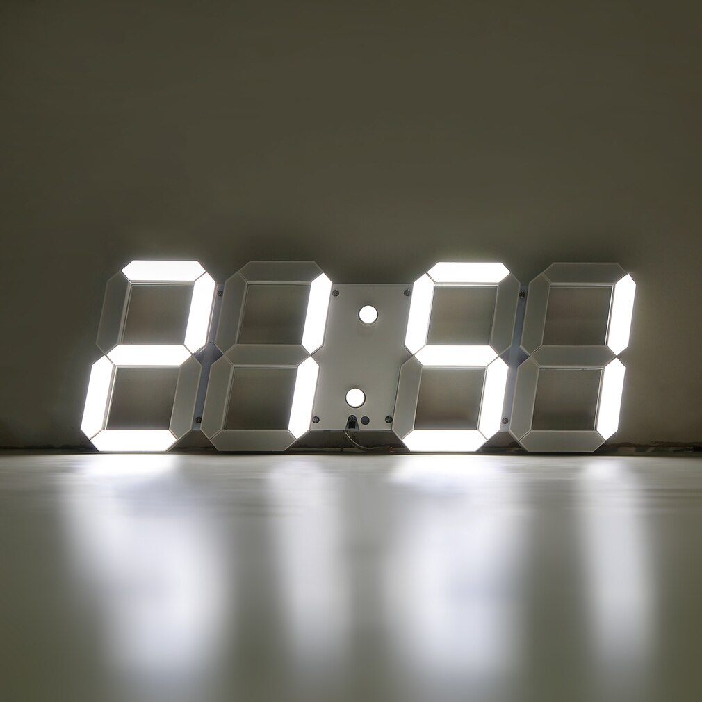 Grote 3D Moderne Digitale Led Wandklok 24/12 Uur Display Timer Alarm Home Prachtig Ontworpen Duurzaam Prachtige