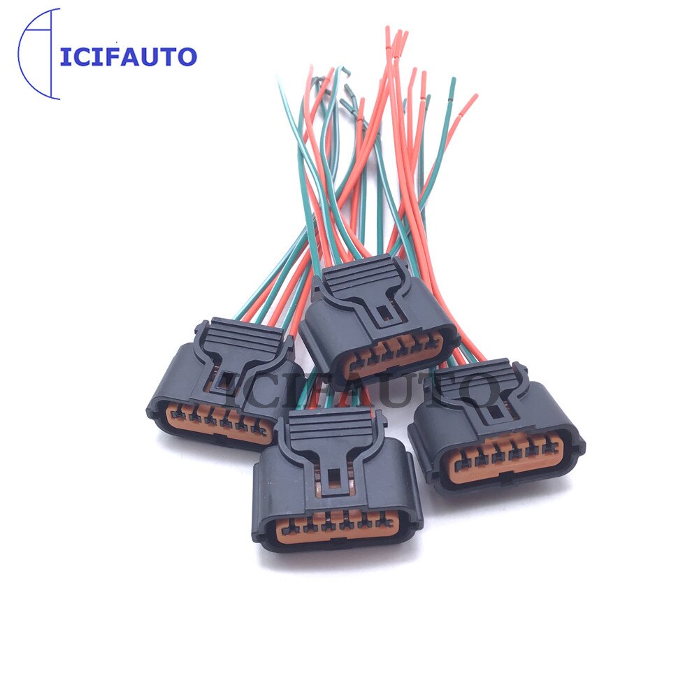 6 Pins PDC Parking Sensor For Hyundai Connector Wire Harness Plug Pigtail: 4PC