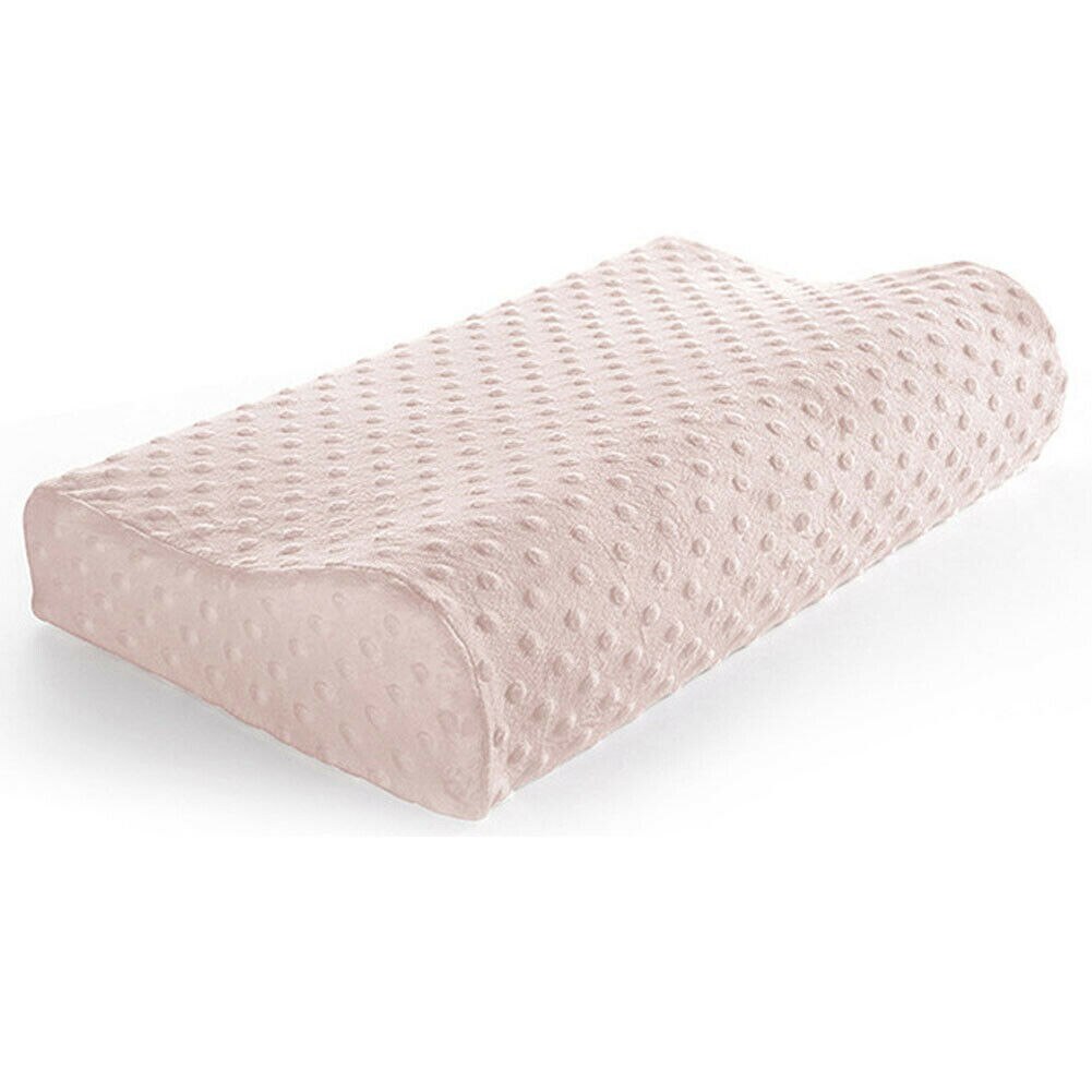 Minne skum pute hypoallergen ortopedisk pute lateks nakkepute fiber sakte tilbakeslag myk massasjeapparat livmorhalsbehandling: Rosa