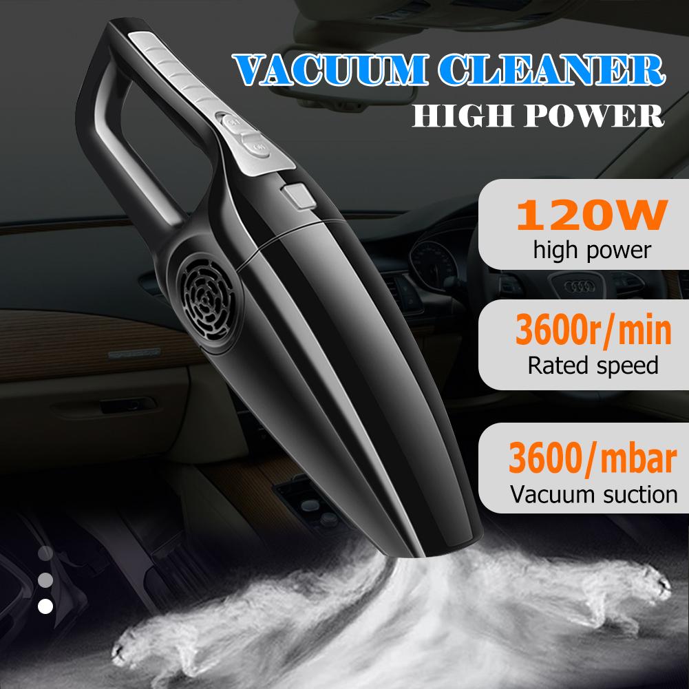 120W 12V Car Vacuum Cleaner 3600mbar Wet Dry Dual Use Handheld Portable Vacuum Cleaner Mini Auto Vacuum Cleaner Car Goods