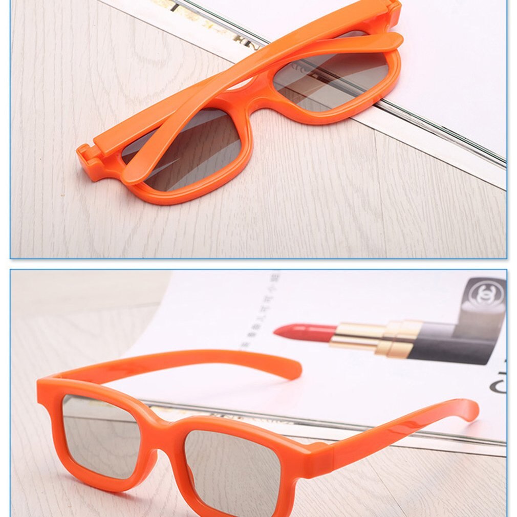 Universal Unisex ABS Frame 3D Movie Glasses Stereo Not Flash For 3D TV Cinemas 3D Movie Glasses