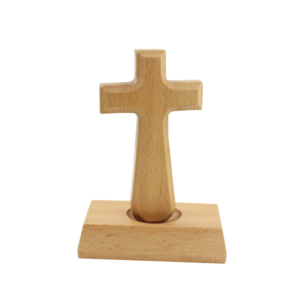 Jesus Cross Houten Ornamenten Massief Houten Christian Katholieke Cross Staande Kruisbeeld Muur Kruisbeeld Accessoires Hout Stand Cross