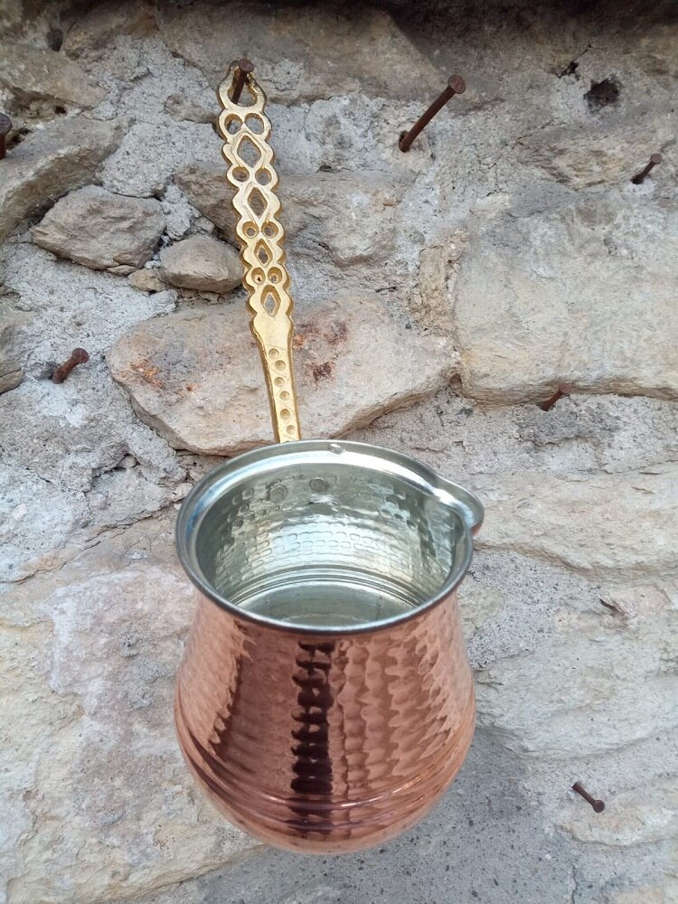 Coffee pot handmade Anatolian Turkish coffee pot, real copper, Coffee Pot Espresso pot, 320 ml: Default Title