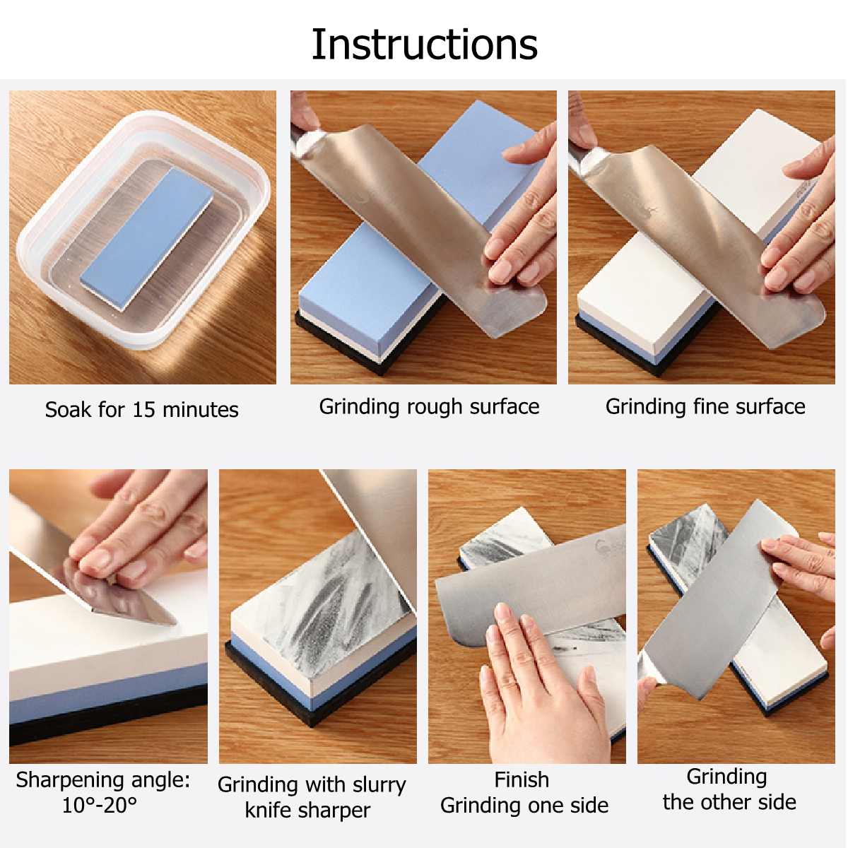 Grit Sharpening Water Stone Dual Razor Whetstone Sharpen Stone 240/800 600/1500 2000/5000 3000/8000