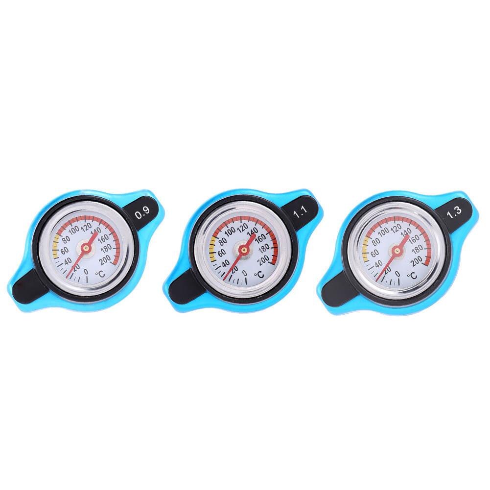 Tapa de radiador para coche, medidor de temperatura del agua, medidor termostático, mejora la presión del radiador y el rendimiento de refrigeración, Universal
