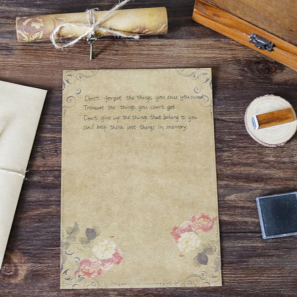 Juego de sobres de papel Kraft Vintage Retro, sobres de invitación de carta de amor para el Día de San Valentín, accesorios de papel de escritura con cuerda