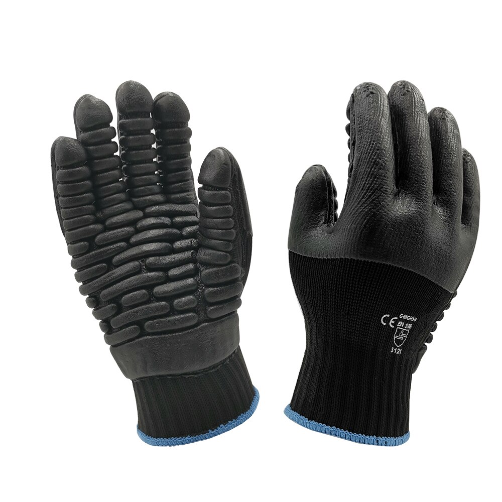 thicken Anti Vibration Work Gloves Power Tool Shockproof Reducing Work Safety Glove For Drilling Mine-coal Workplace (F)